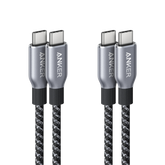 Anker Prime USB-C to USB-C Cable (240W, Upcycled-Braided, 2-Pack)