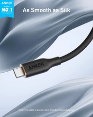 Anker <b>643</b> USB-C to USB-C Cable (Flow, Silicone,240W, 2-Pack,Midnight Black)
