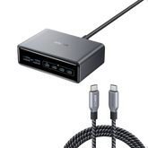 Anker Prime Charger (200W, 6 Ports, GaN) and Anker Prime USB-C to USB-C Cable 240W