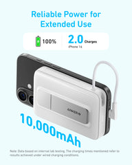 Anker Zolo Magnetic Power Bank (10K,30W,Built-in USB-C Cable)