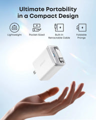 Anker Nano Charger (35W, Built-In Retractable USB-C Cable) 2- Pack