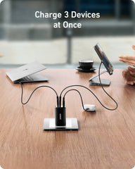 Anker <b>735</b> Charger (Nano II 65W) and New Nylon USB-C to USB-C 100W Cable (10 ft)