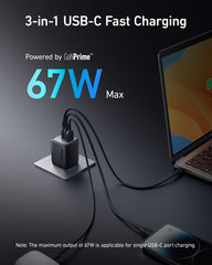 Anker Prime 67W GaN Wall Charger (3 Ports) 2-Pack