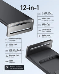 Anker <b>675</b> USB-C Docking Station (12-in-1, Monitor Stand, Wireless)
