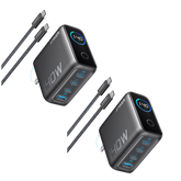 2-Pack Anker Laptop Charger (140W, 4-Port, PD 3.1) with 2-Pack USB-C Cable