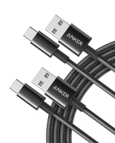 Anker Premium Nylon USB-C to USB-A Cable (2-Pack)