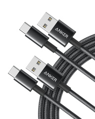 Anker Premium Nylon USB-C to USB-A Cable (2-Pack)