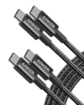 2 Pack Anker New Nylon USB-C to USB-C Cable (3 ft / 6 ft)