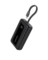 Anker Zolo Power Bank (10K, 30W) with a 5.4-inch (13.7 cm) built-in USB-C cable.