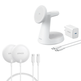 Anker MagGo Wireless Charging Station (3-in-1, Dock Stand) and Anker Zolo Magnetic Wireless Charger (2 Pack)