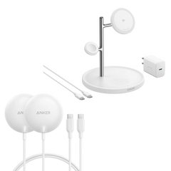 Anker MagGo Wireless Charging Station (3-in-1 Stand) & Anker Zolo Magnetic Wireless Charger (2 Pack)