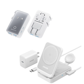 Anker MagGo Wireless Charging Station (Foldable 3-in-1) & Anker Nano Travel Adapter (5-in-1, 20W, 1-Pack)