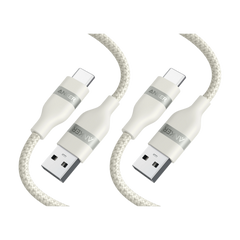 Anker USB-A to USB-C Cable (3 ft, Upcycled-Braided)(2 Pack)