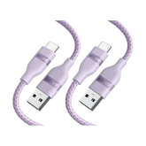Anker USB-A to USB-C Cable (3 ft, Upcycled-Braided)(2 Pack,Violet)