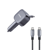 Anker Nano 75W Car Charger and Anker Prime USB-C to USB-C Cable (240W, Upcycled-Braided)