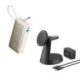Anker Nano Power Bank (30W, Built-In USB-C Cable) & Anker MagGo Wireless Charging Station (3-in-1, Dock Stand)