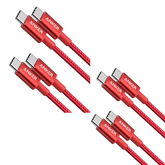 4 Pack New Nylon USB C to USB C Cable (3.3 ft 60W)
