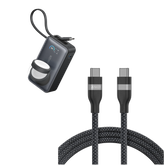 Anker MagGo Power Bank (10K, 35W, For Apple Watch) and Anker USB-C to USB-C Cable (6 ft, 240W, Upcycled-Braided)