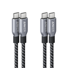 Anker Prime USB-C to USB-C Cable (240W, Upcycled-Braided, 2-Pack)