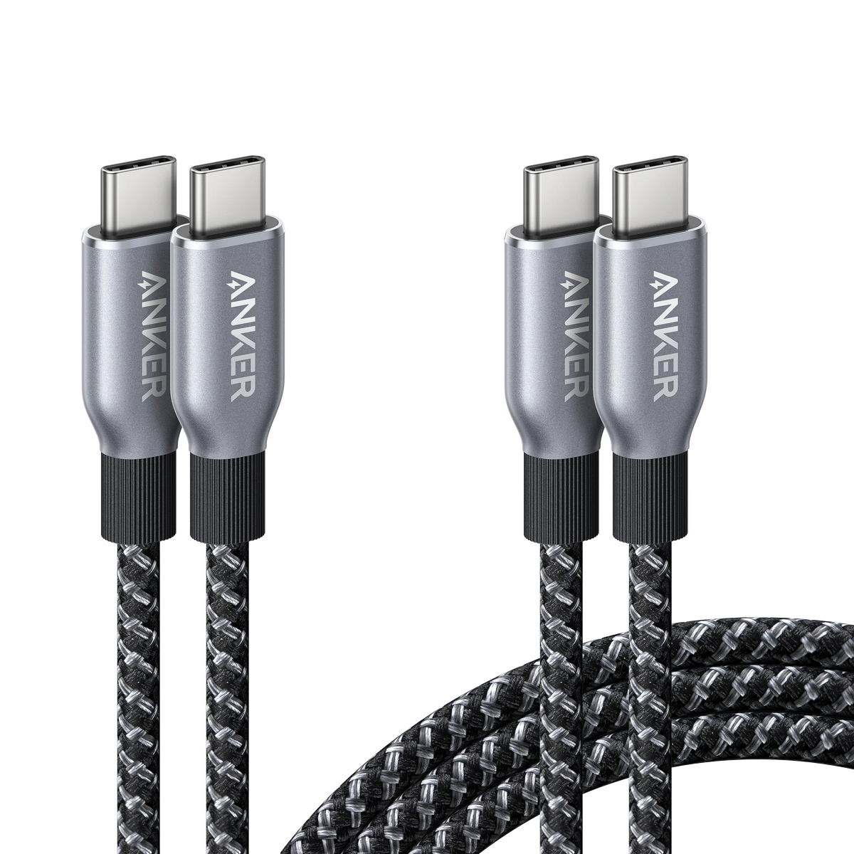 Anker Prime USB-C to USB-C Cable (240W, Upcycled-Braided, 2-Pack)