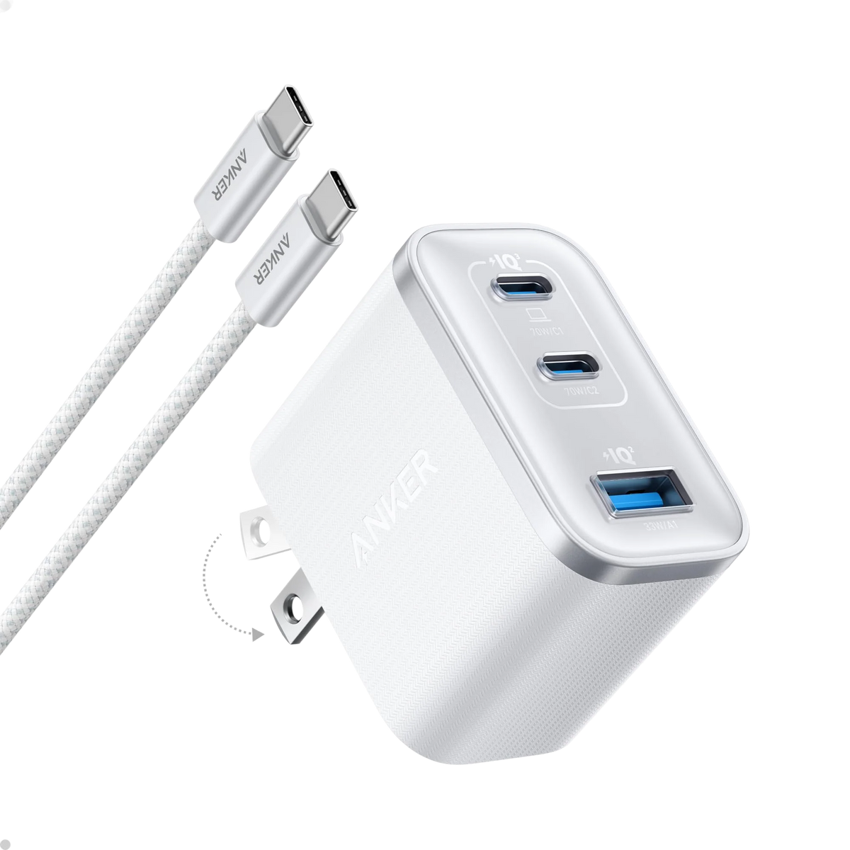 Anker Nano Charger (70W, 3 Ports)