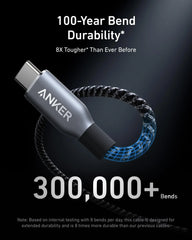 Anker Prime Charger (200W, 6 Ports, GaN)  and Anker Prime USB-C to USB-C Cable 240W