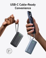 Anker Nano Power Bank (30W, Built-In USB-C Cable) & Anker MagGo Wireless Charging Station (3-in-1, Dock Stand)