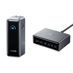 Anker Prime Power Bank (9.6K, 65W, Fusion) and Charger (200W, 6 Ports, GaN)