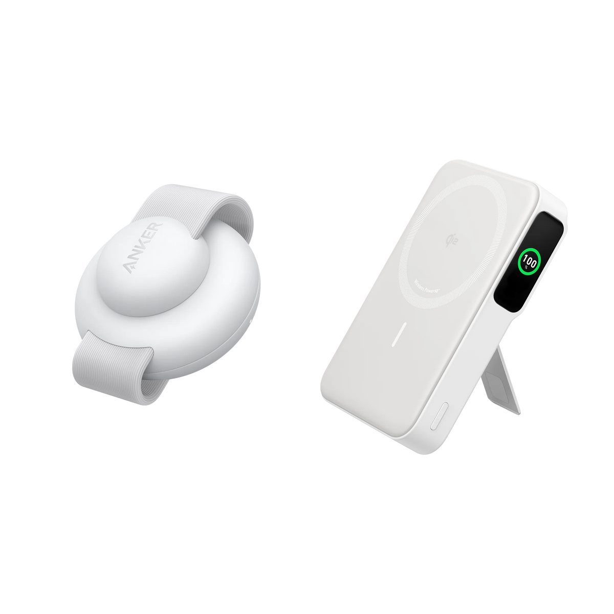 Anker MagGo Power Bank (10K) and Anker MagGo Wireless Charging Station (3-in-1, Foldable Pad)