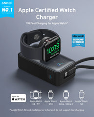 Anker MagGo Power Bank (10K, 35W, For Apple Watch) and Anker USB-C to USB-C Cable (6 ft, 240W, Upcycled-Braided)