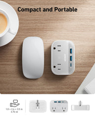 Anker Outlet Extender (5-in-1, 30W) and USB-C to USB-C Cable (Flow, Silicone)