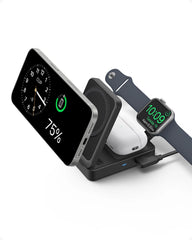 Anker MagGo Wireless Charging Station (Foldable 3-in-1) & Anker Nano Travel Adapter (5-in-1, 20W, 1-Pack)