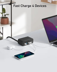 Anker 525 Charging Station and 2 Pack Anker New Nylon USB-C to USB-C Cable (6 ft)