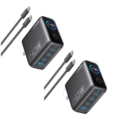 2-Pack Anker Laptop Charger (140W, 4-Port, PD 3.1) with 2-Pack USB-C Cable