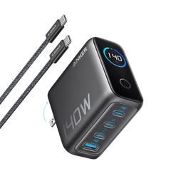 Anker Charger (140W, 4-Port, PD 3.1) with USB-C Cable