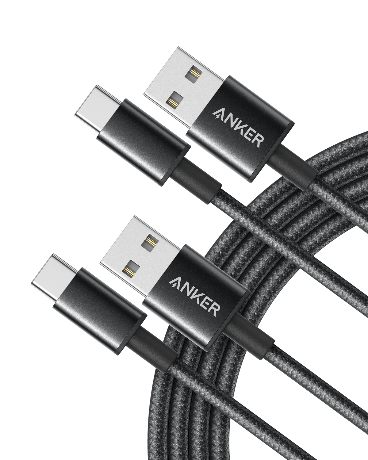 Anker Premium Nylon USB-C to USB-A Cable (2-Pack)