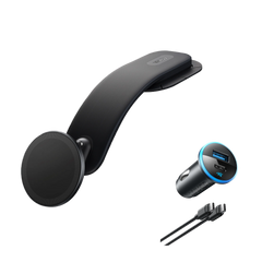 Anker Nano Car Mount (Magnetic, Detachable Pad) and Anker <b>323</b> Charger (52.5W) with USB-C to USB-C cable