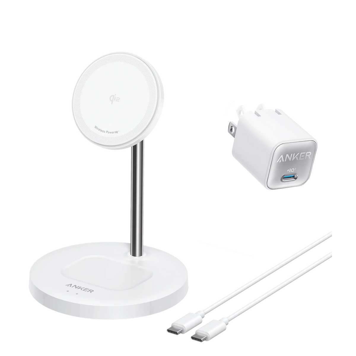 Anker Nano Charger (30W) and Anker MagGo Wireless Charger (2-in-1, Stand)