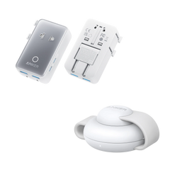 Anker MagGo Wireless Charging Station (3-in-1, Foldable Pad) & Anker Nano Travel Adapter (5-in-1, 20W, 1-Pack)