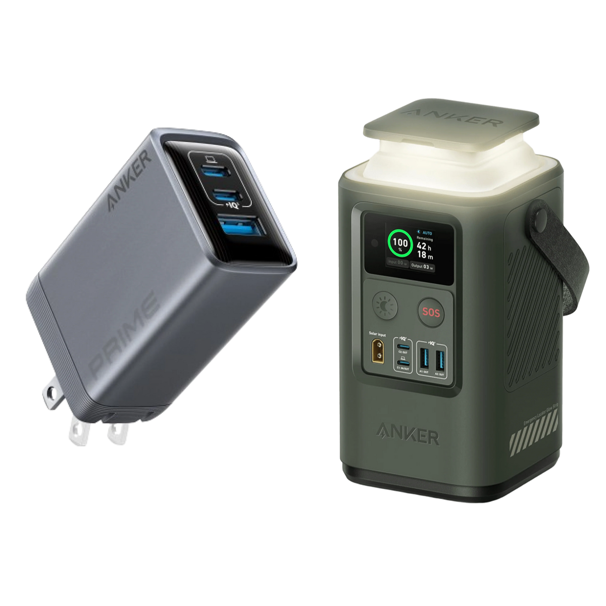 Anker <b>548</b> Power Bank (PowerCore Reserve 192Wh) and Anker Prime Charger (100W, 3 Ports, GaN)