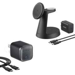 Anker MagGo Wireless Charging Station and Anker Nano Charger (45W) with USB-C to USB-C Cable