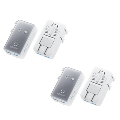 Anker Nano Travel Adapter (5-in-1, 20W, 2-Pack)