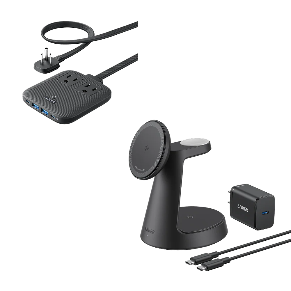 Anker MagGo Wireless Charging Station (3-in-1, Dock Stand) & Anker Nano Charging Station (6-in-1, 67W)