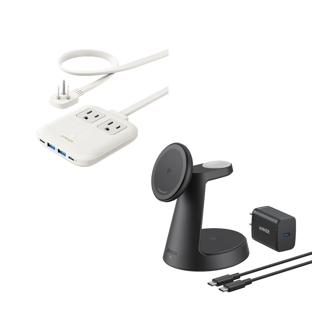 Anker MagGo Wireless Charging Station (3-in-1, Dock Stand) & Anker Nano Charging Station (6-in-1, 67W)