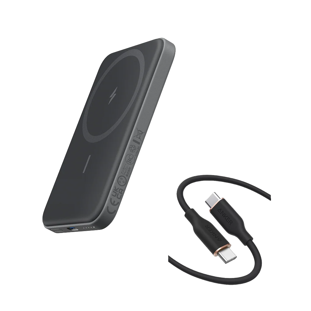 Anker <b>621</b> Magnetic Battery (MagGo) & Anker <b>643</b> USB-C to USB-C Cable (Flow, Silicone)
