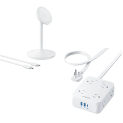 Anker <b>341</b> USB Power Strip and Anker MagGo Wireless Charger (Stand)