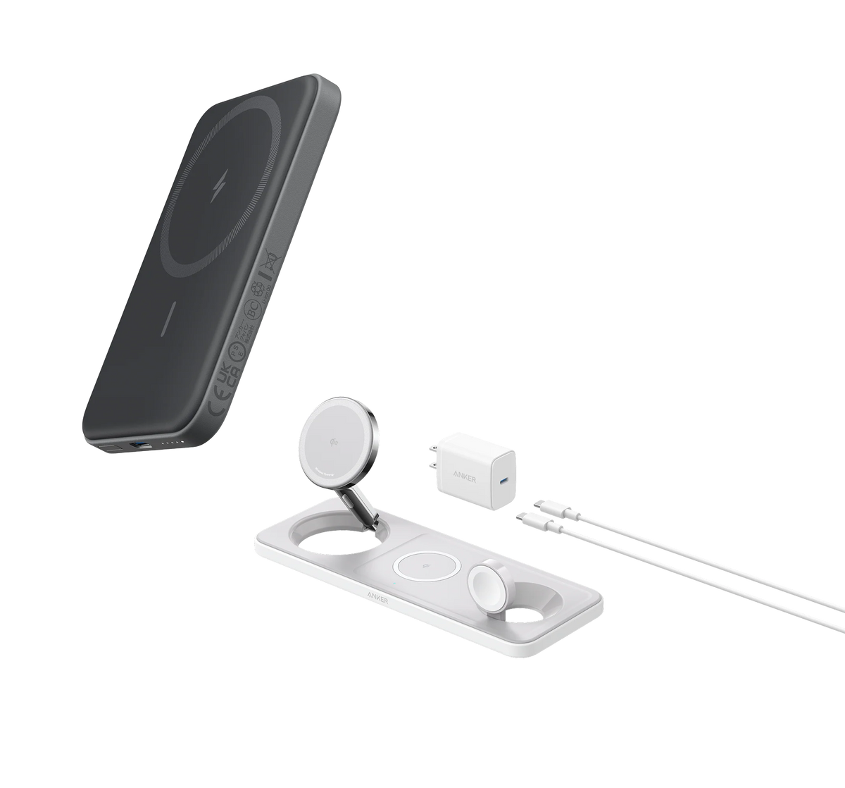 Anker MagGo Wireless Charging Station (3-in-1 Pad) and Anker <b>621</b> Magnetic Battery (MagGo)