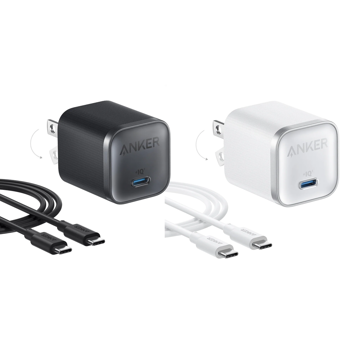 Anker Nano Charger (45W) with USB-C to USB-C Cable 2-Pack
