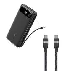 Anker Power Bank (20K, 87W, Built-In USB-C Cable) and Anker USB-C to USB-C Cable 3 ft