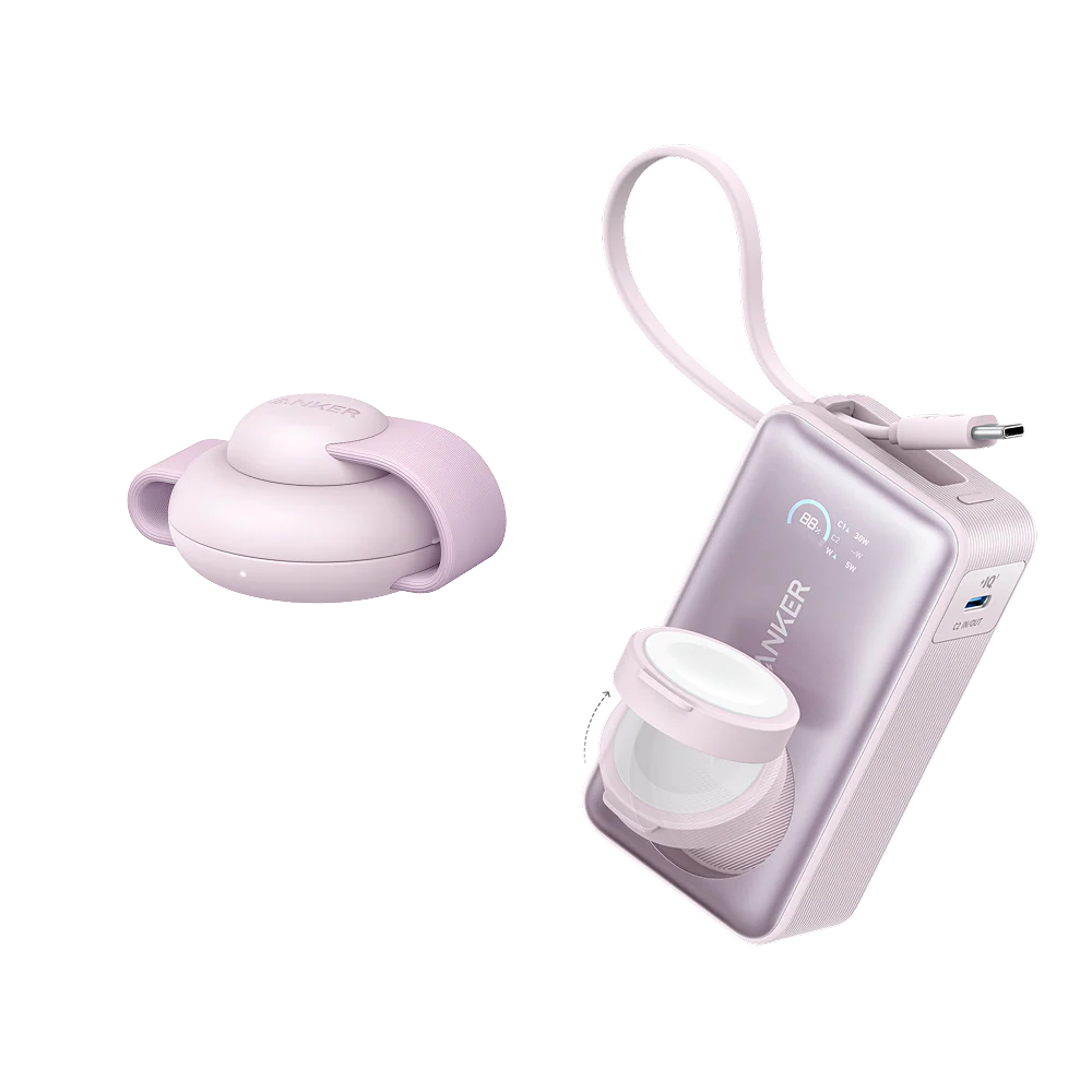 Anker MagGo Wireless Charging Station (3-in-1, Foldable Pad) and MagGo Power Bank (10K, 35W, For Apple Watch)